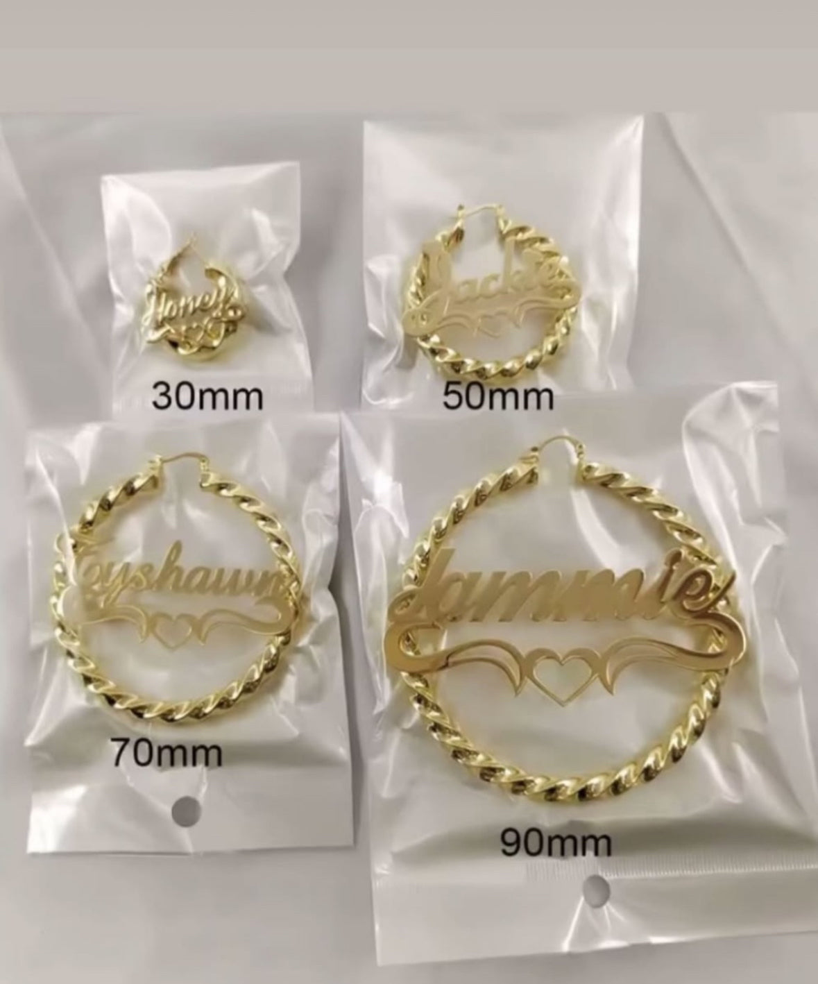 Custom Name Hoops